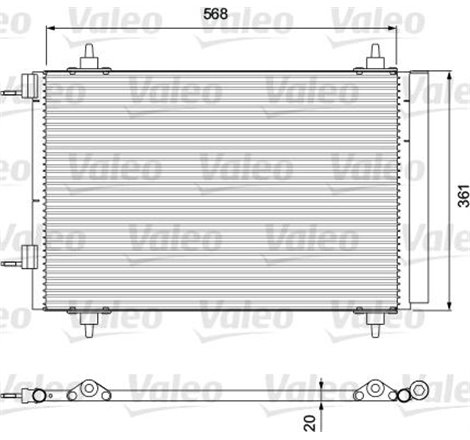 Valeo radiator Klim. Citroen C4 - Peugeot 307 - Valeo-818171