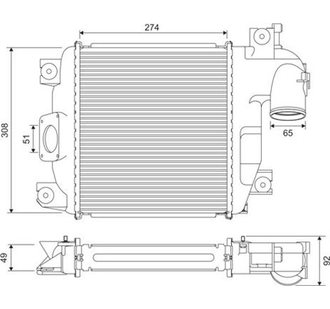 Intercooler, compresor - Valeo-818321