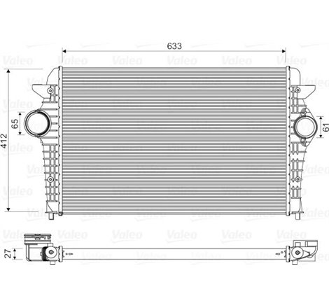 Supply air cooler FORD GALAXY I. SEAT ALHAMBRA. VW SHARAN 1.9D-2.0D 11.02-03.10 - Valeo-818344