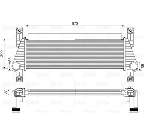 Supply air cooler FORD RANGER 2.2D-3.2D 04.11- - Valeo-818352