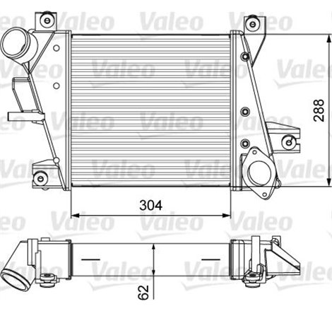 Supply air cooler NISSAN X-TRAIL I 2.2D 06.01-01.13 - Valeo-818360