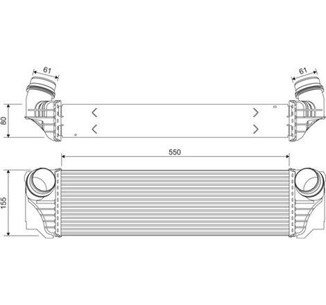 Supply air cooler BMW 5 F10. 5 F11. 5 GRAN TURISMO F07. 7 F01. F02. F03. F04 2.0D-3.0H 02.08-02.17 - Valeo-818367