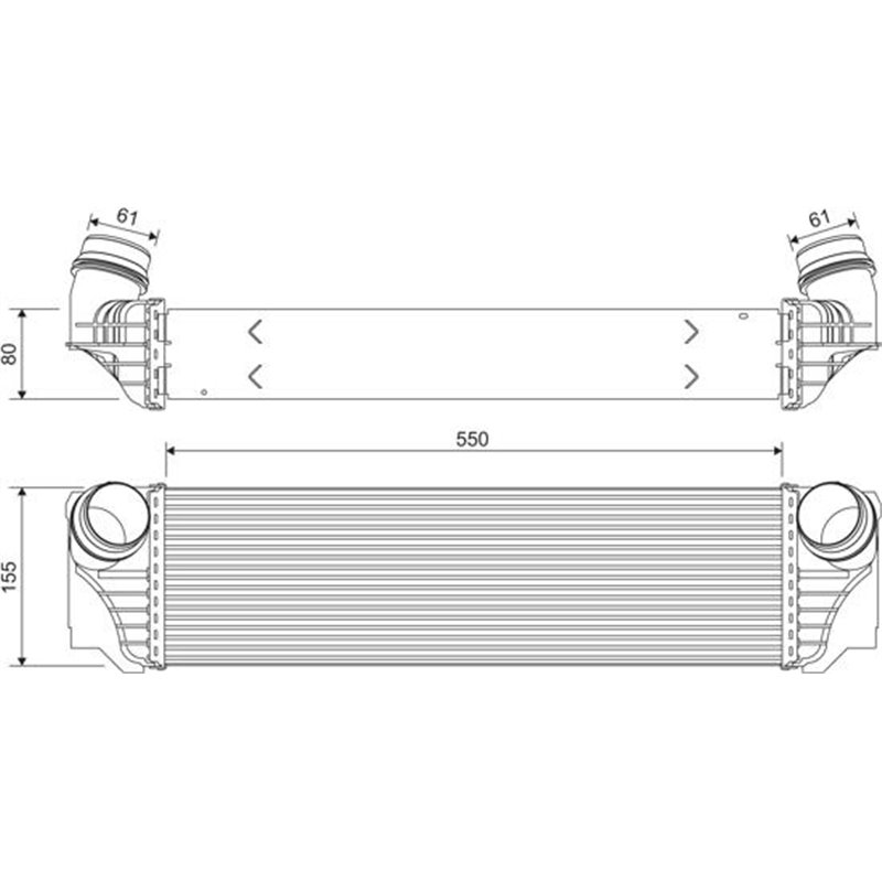 Supply air cooler BMW 5 F10. 5 F11. 5 GRAN TURISMO F07. 7 F01. F02. F03. F04 2.0D-3.0H 02.08-02.17 - Valeo-818367