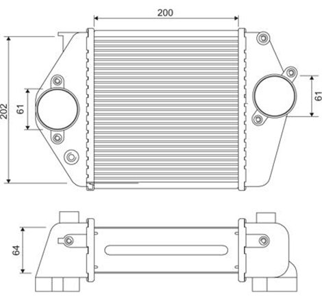 Intercooler, compresor - Valeo-818380