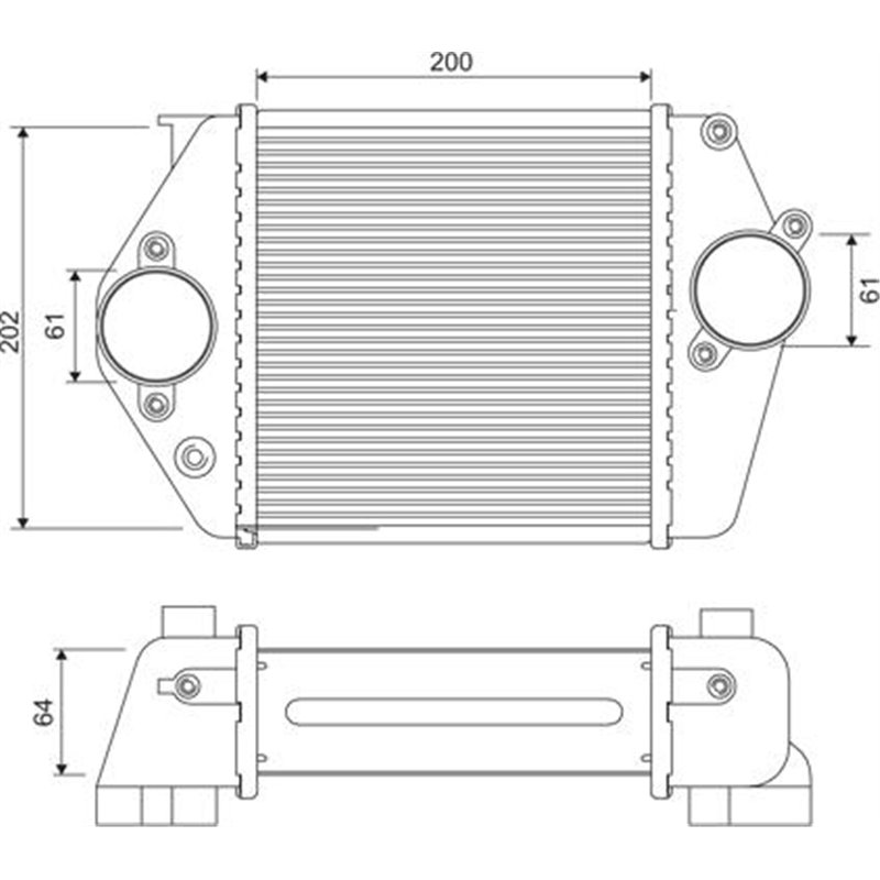 Intercooler, compresor - Valeo-818380