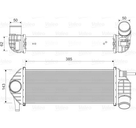 Supply air cooler RENAULT KANGOO BE BOP. KANGOO EXPRESS. KANGOO II 1.5D 02.08- - Valeo-818584