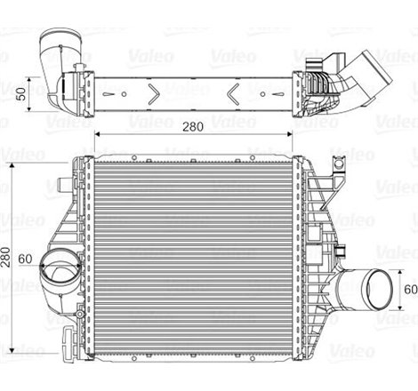 Supply air cooler MERCEDES V 638-2. VITO W638 2.2D 03.99-07.03 - Valeo-818590