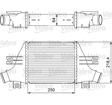 Supply air cooler CITROEN C4 AIRCROSS. MITSUBISHI ASX. LANCER VIII. PEUGEOT 4008 1.6D-1.8D-2.2D 05.10- - Valeo-818638