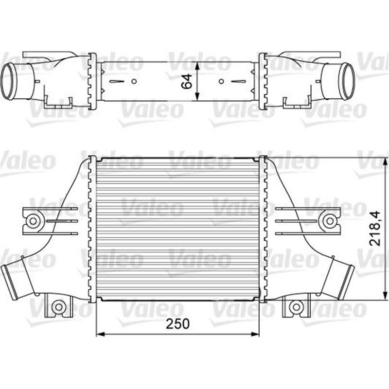 Supply air cooler CITROEN C4 AIRCROSS. MITSUBISHI ASX. LANCER VIII. PEUGEOT 4008 1.6D-1.8D-2.2D 05.10- - Valeo-818638