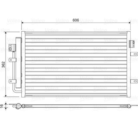 Condensator AC IVECO DAILY IV. DAILY V. DAILY VI 2.3D-3.0CNG-3.0D 09.09- - Valeo-822551