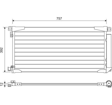 Condensator. climatizare - Valeo-822607 - Valeo-822607