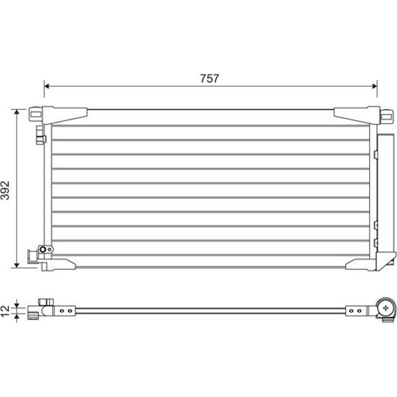 Condensator. climatizare - Valeo-822607 - Valeo-822607