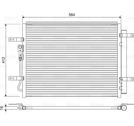 Condensator AC HYUNDAI IONIQ. KIA NIRO. NIRO I. NISSAN NV200-EVALIA 1.6H-Electric 07.14- - Valeo-822628