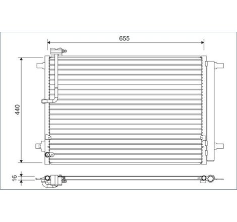 Condensator AC AUDI A8 D4. BENTLEY MULSANNE 2.0-6.8 09.09-12.20 - Valeo-822633