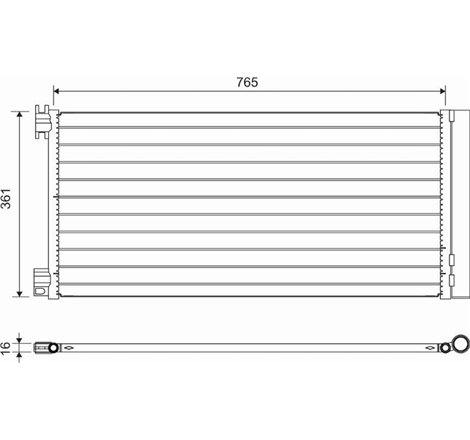 Condensator AC FIAT TALENTO. NISSAN NV300. OPEL VIVARO B. RENAULT TRAFIC III 1.6D-2.0D 05.14- - Valeo-822637