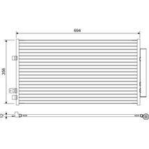 Condensator AC ALFA ROMEO TONALE. FIAT 500X. JEEP COMPASS. RENEGADE 1.0-2.0D 07.14- - Valeo-822638