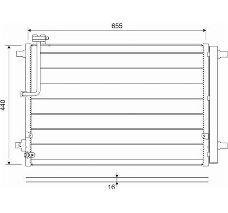 Condensator AC AUDI A8 D4 2.0-6.3 07.10-01.18 - Valeo-822657