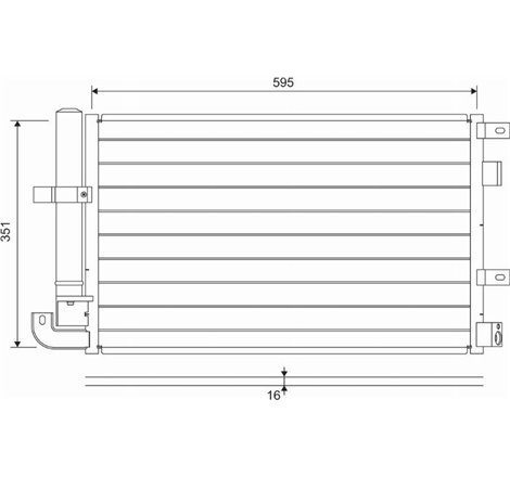 Condensator, climatizare - Valeo-822694