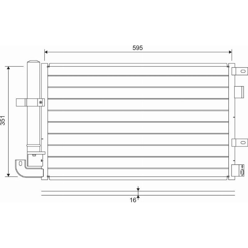 Condensator, climatizare - Valeo-822694