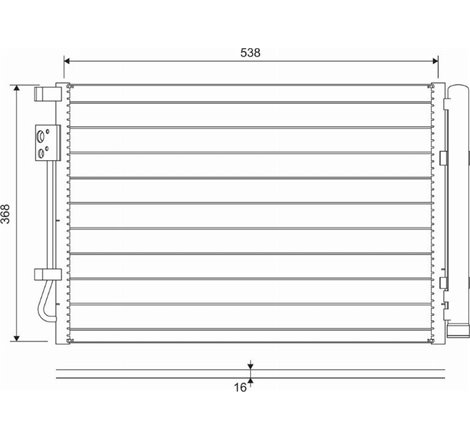Condensator, climatizare - Valeo-822726