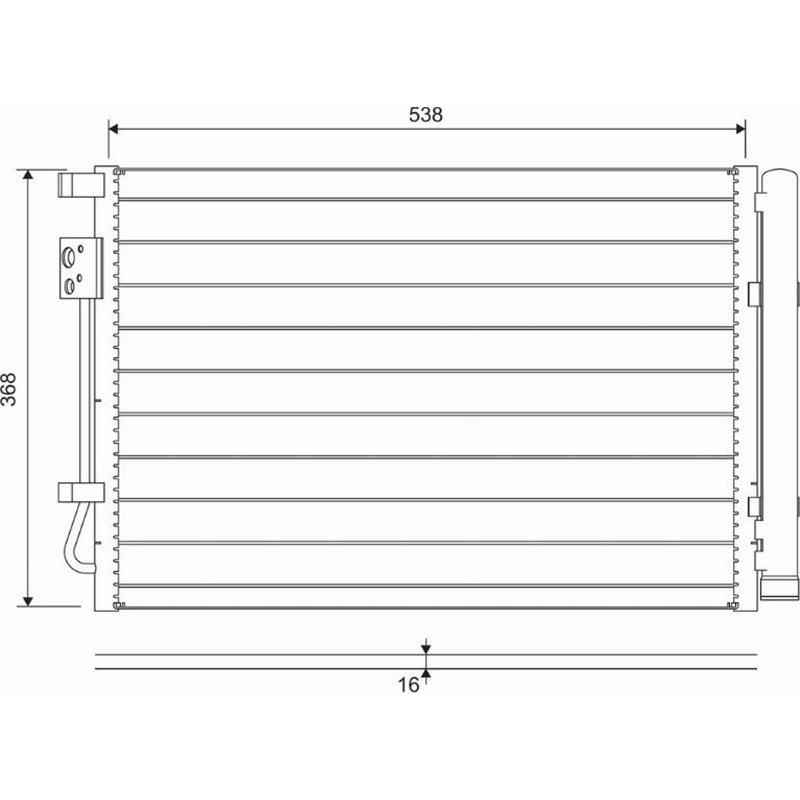 Condensator, climatizare - Valeo-822726