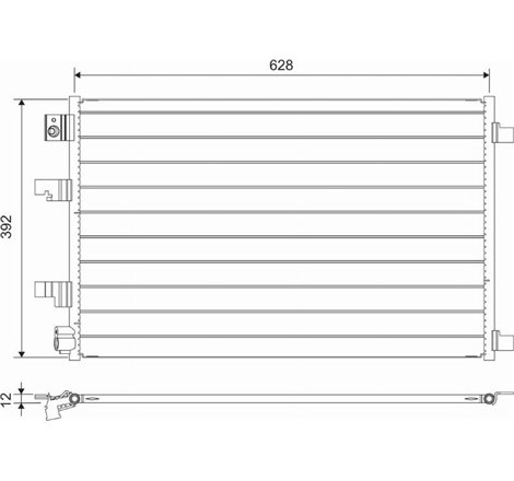 Condensator, climatizare - Valeo-822744