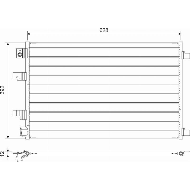 Condensator, climatizare - Valeo-822744
