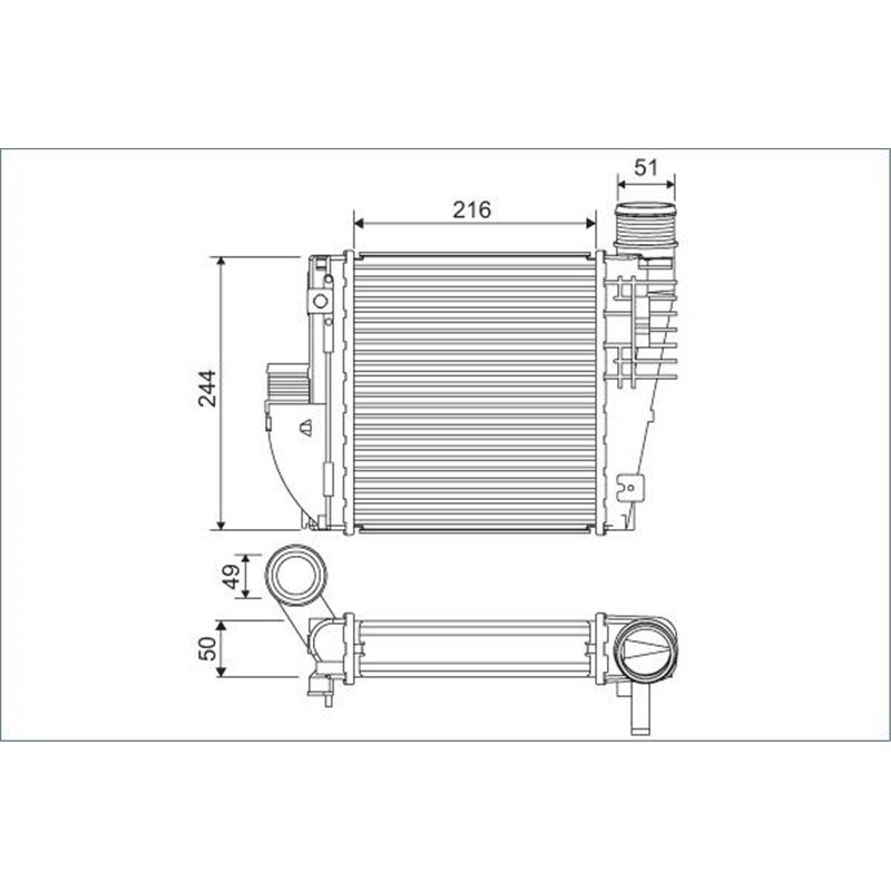Intercooler, compresor - Valeo-822927