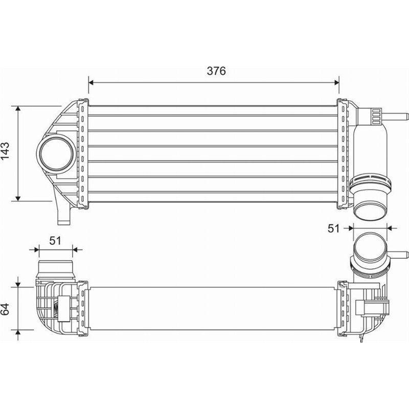 Intercooler, compresor - Valeo-822948