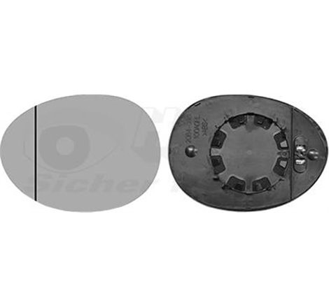 Sticla oglinda. oglinda retrovizoare exterioara - Van Wezel-0518837 - Van Wezel-0518837