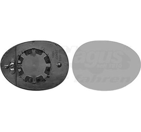 Sticla oglinda. oglinda retrovizoare exterioara - Van Wezel-0518838 - Van Wezel-0518838