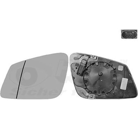 Sticla oglinda. oglinda retrovizoare exterioara - Van Wezel-0617867U - Van Wezel-0617867U