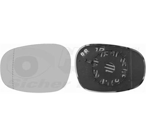 Sticla oglinda. oglinda retrovizoare exterioara - Van Wezel-0667835 - Van Wezel-0667835