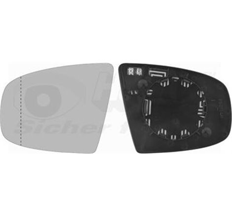 Sticla oglinda. oglinda retrovizoare exterioara - Van Wezel-0687837 - Van Wezel-0687837