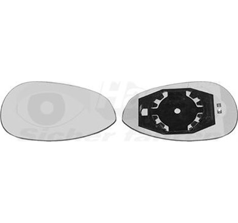 Sticla oglinda. oglinda retrovizoare exterioara - Van Wezel-1624838 - Van Wezel-1624838