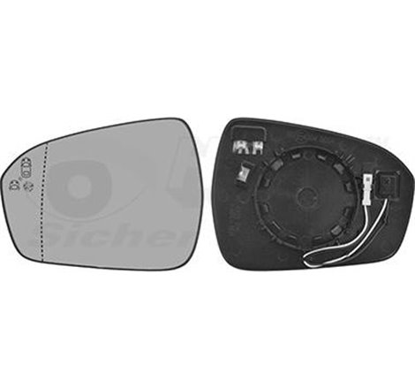 Sticla oglinda. oglinda retrovizoare exterioara - Van Wezel-1883835 - Van Wezel-1883835