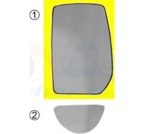 Sticla oglinda. oglinda retrovizoare exterioara - Van Wezel-1898838 - Van Wezel-1898838
