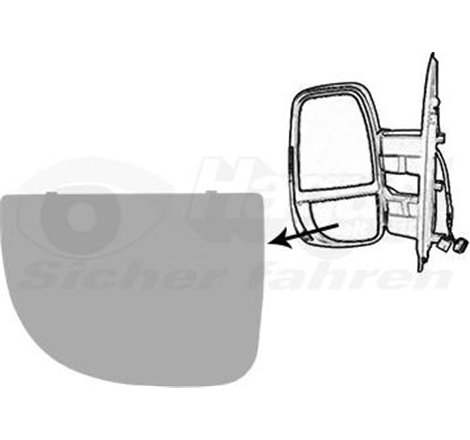 Sticla oglinda. oglinda retrovizoare exterioara - Van Wezel-2817831 - Van Wezel-2817831