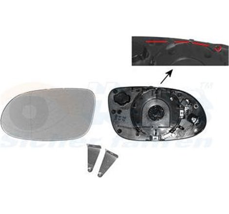 Sticla oglinda. oglinda retrovizoare exterioara - Van Wezel-3014837 - Van Wezel-3014837