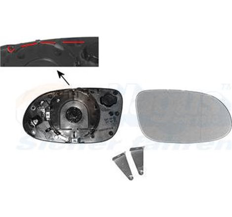 Sticla oglinda. oglinda retrovizoare exterioara - Van Wezel-3014838 - Van Wezel-3014838