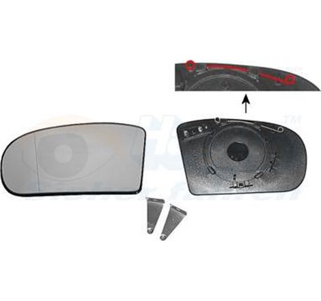 Sticla oglinda. oglinda retrovizoare exterioara - Van Wezel-3032837 - Van Wezel-3032837