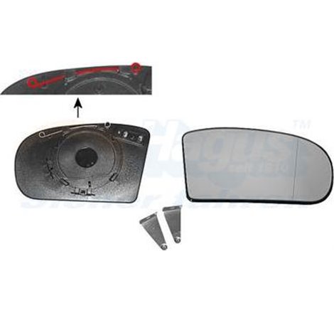 Sticla oglinda. oglinda retrovizoare exterioara - Van Wezel-3032838 - Van Wezel-3032838