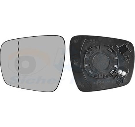 Sticla oglinda, oglinda retrovizoare exterioara - Van Wezel-4424837