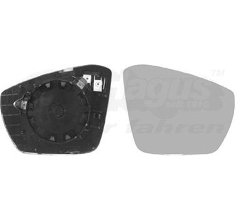 Sticla oglinda. oglinda retrovizoare exterioara - Van Wezel-7624838 - Van Wezel-7624838