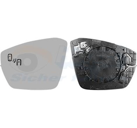 Sticla oglinda. oglinda retrovizoare exterioara - Van Wezel-7631836 - Van Wezel-7631836