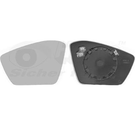 Sticla oglinda. oglinda retrovizoare exterioara - Van Wezel-7638837 - Van Wezel-7638837