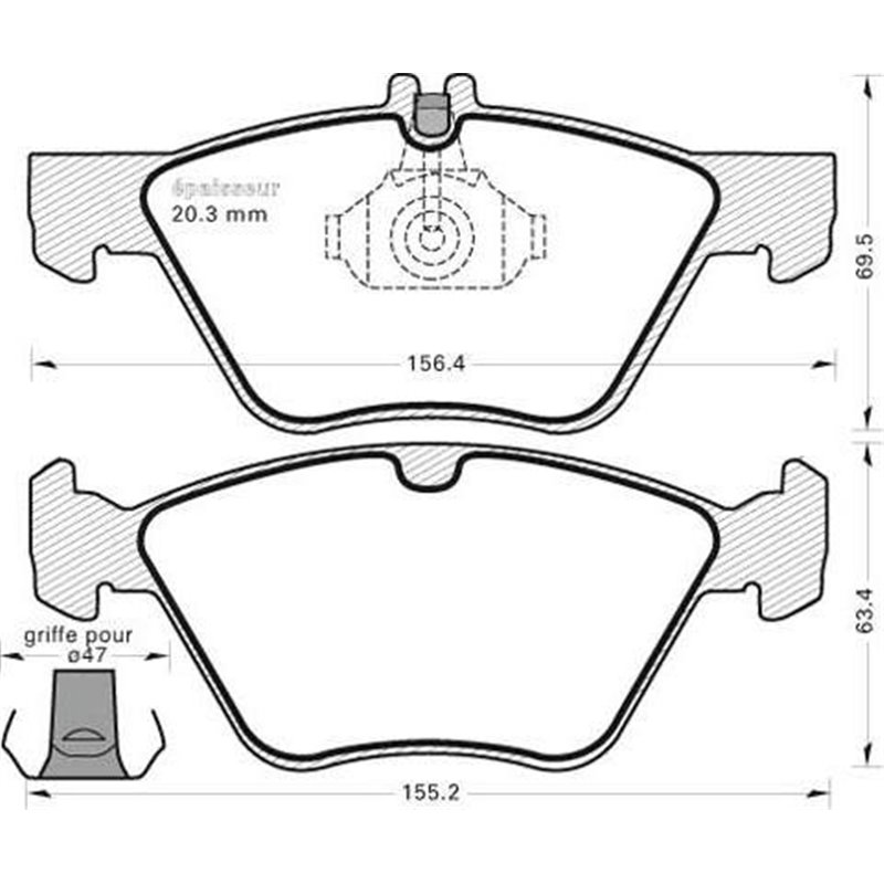 Set placute frana,frana disc - Blue Print-ADA104229