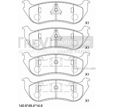 Set placute frana,frana disc - Blue Print-ADA104238
