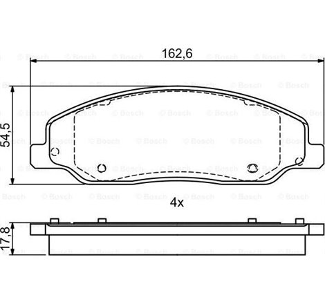 Set placute frana,frana disc - Blue Print-ADA104256