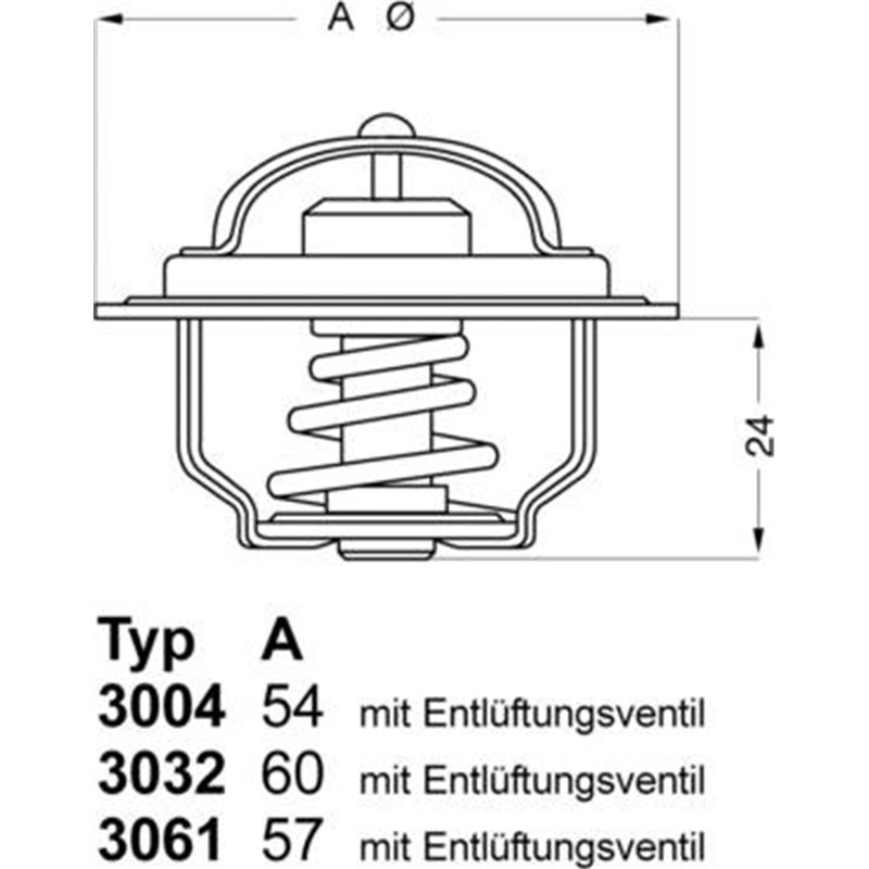Termostat,lichid racire - WAHLER-3032.88